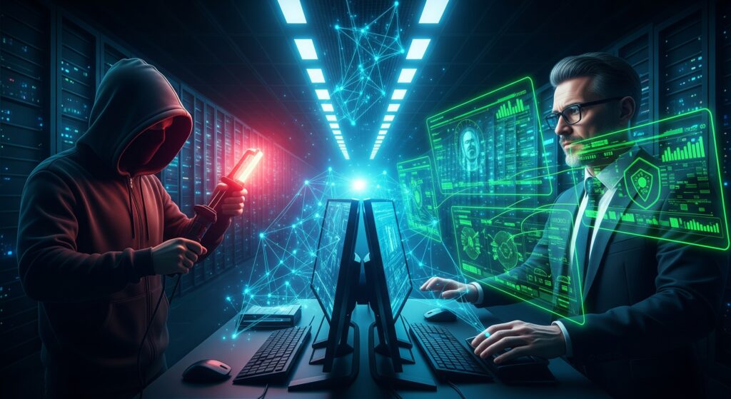 Ilustrasi Offensive Security dengan Defensive Security