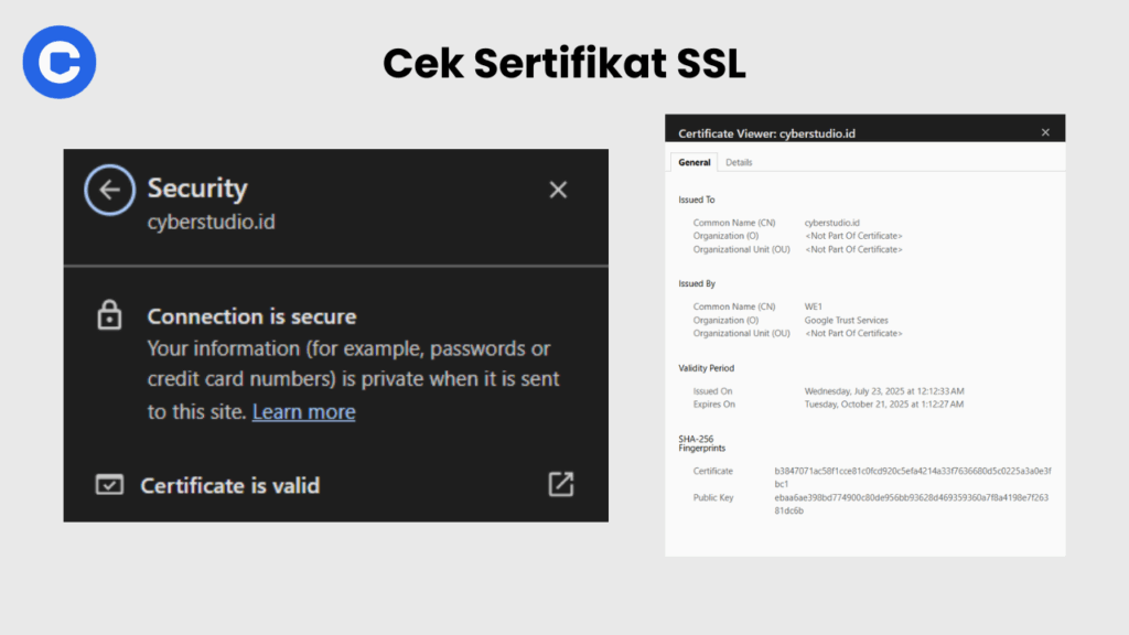 Cek Sertifikat SSL