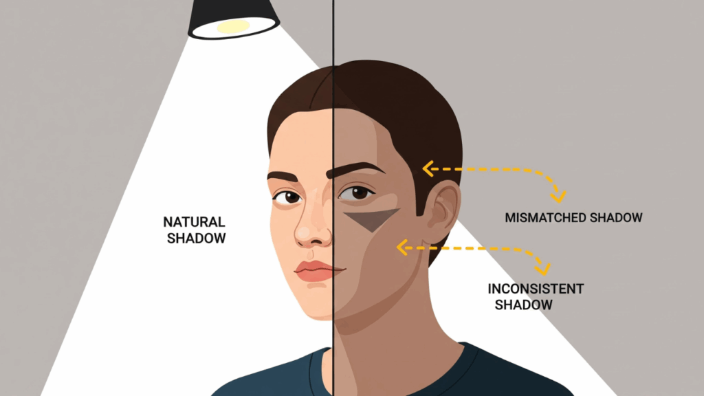 Ketidaksesuaian Pencahayaan dan Bayangan