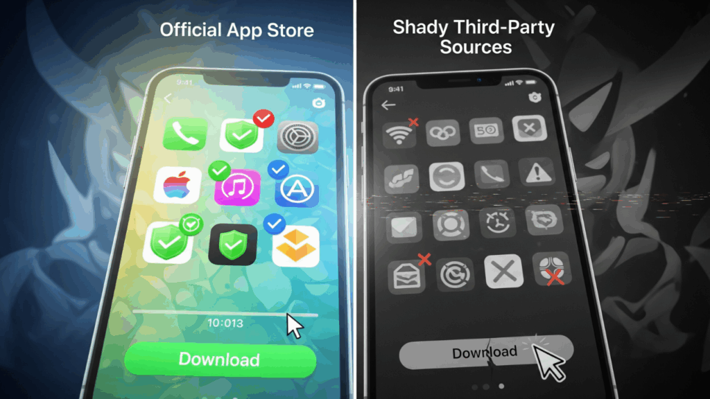 Gunakan Sumber Aplikasi Resmi