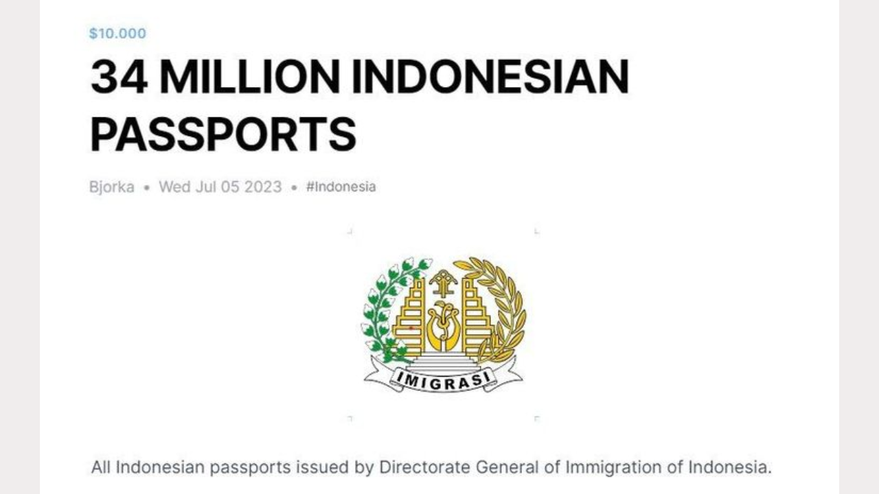 Kebocoran Data Paspor 35 Juta WNI